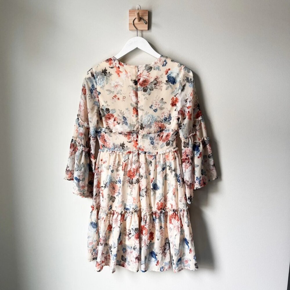 NWT Sweet Lemon Ivory Floral Print Dress Size S - Picture 3 of 5